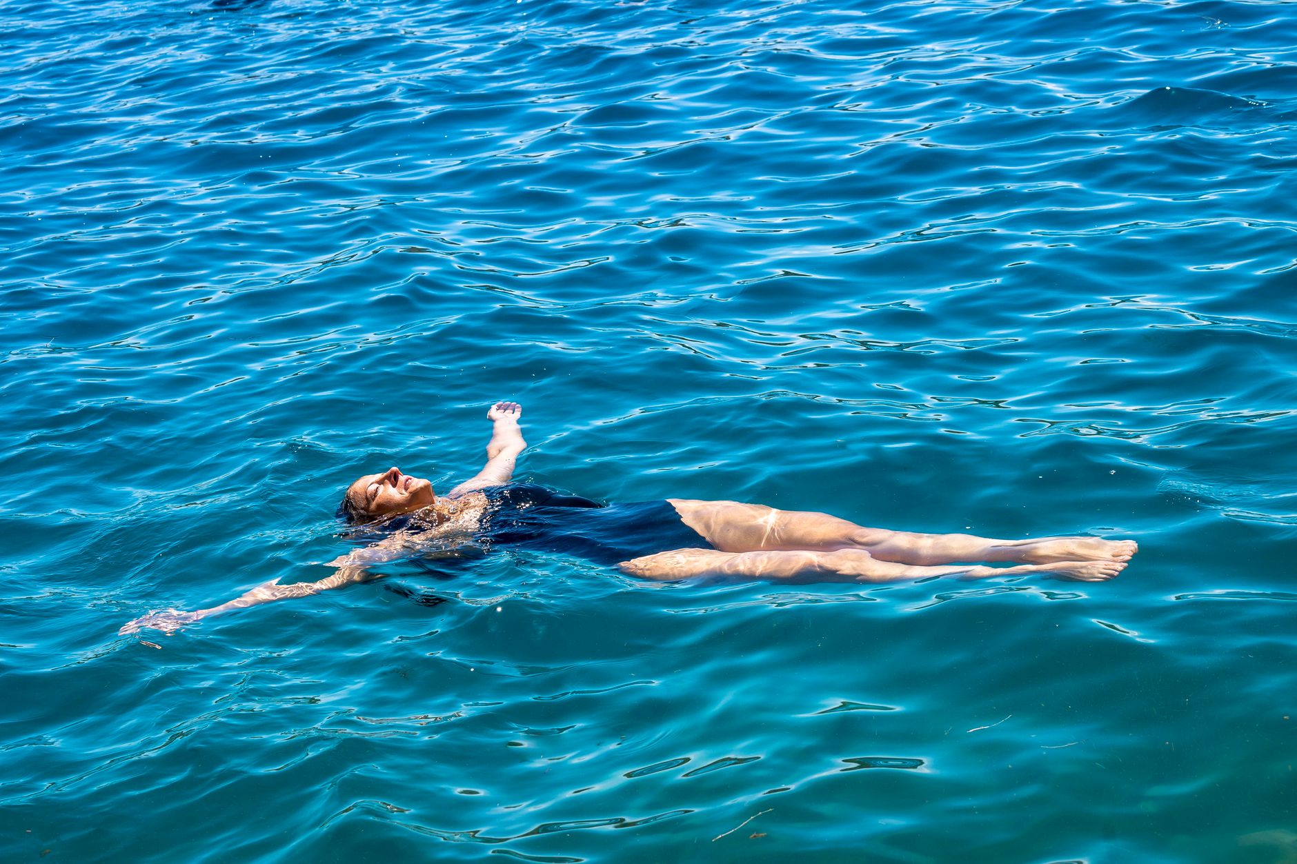 person relaxing summer vacation