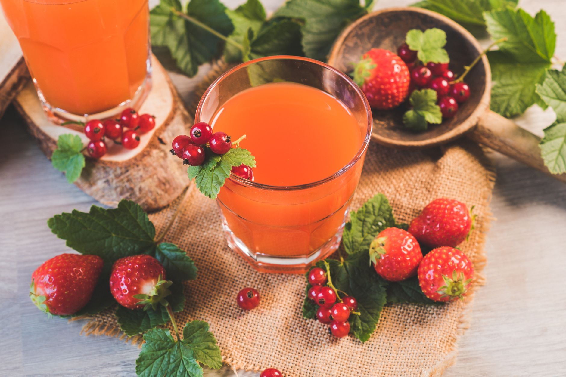 fresh fruit juice glass