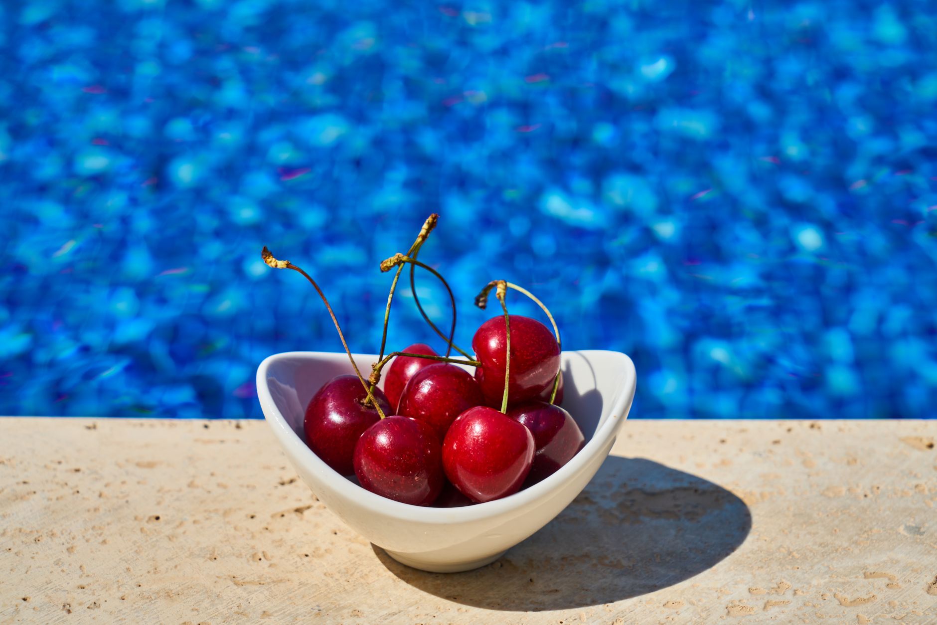 fresh cherries bowl summer fruit