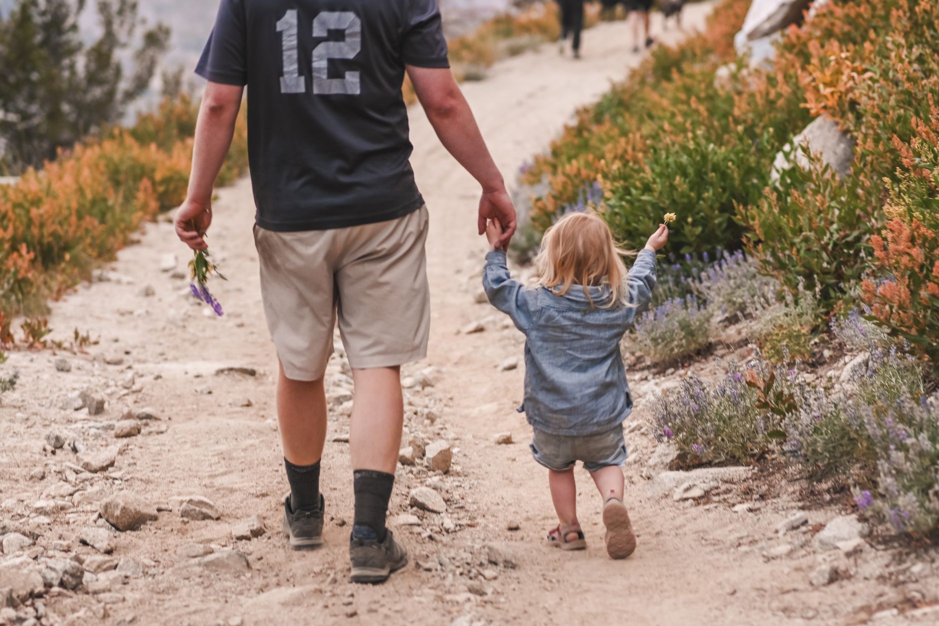 child hiking outdoors nature