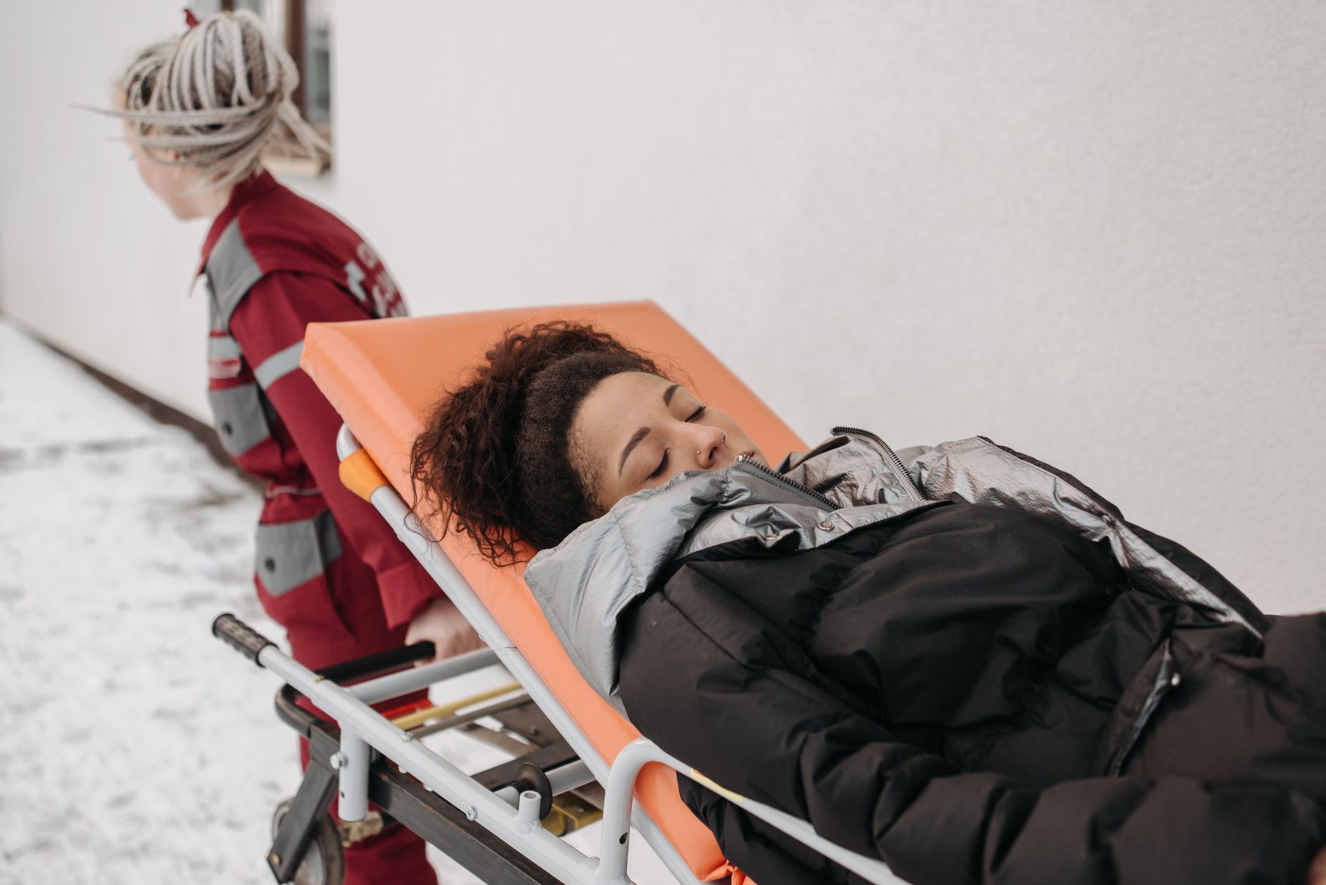 person recovering after accident