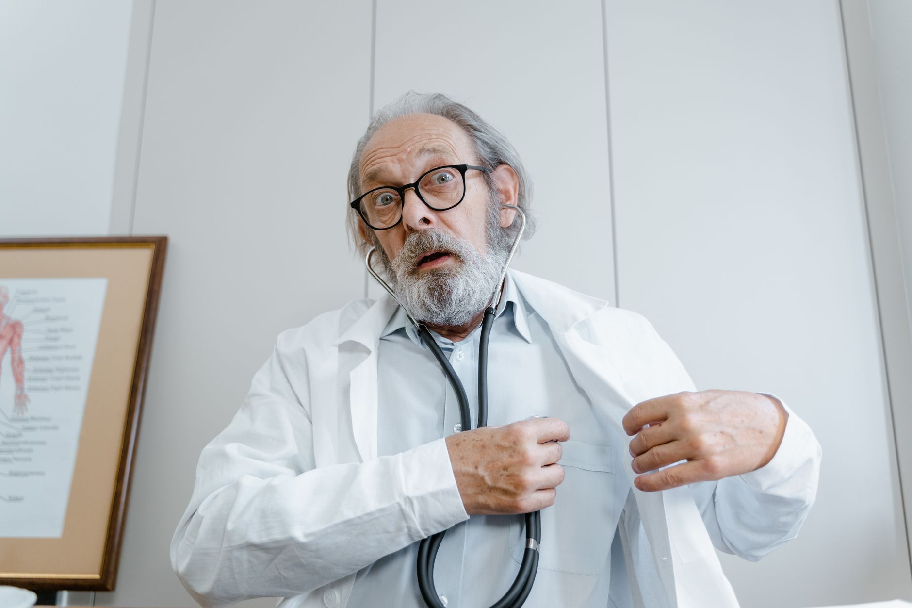 senior man doctor checkup