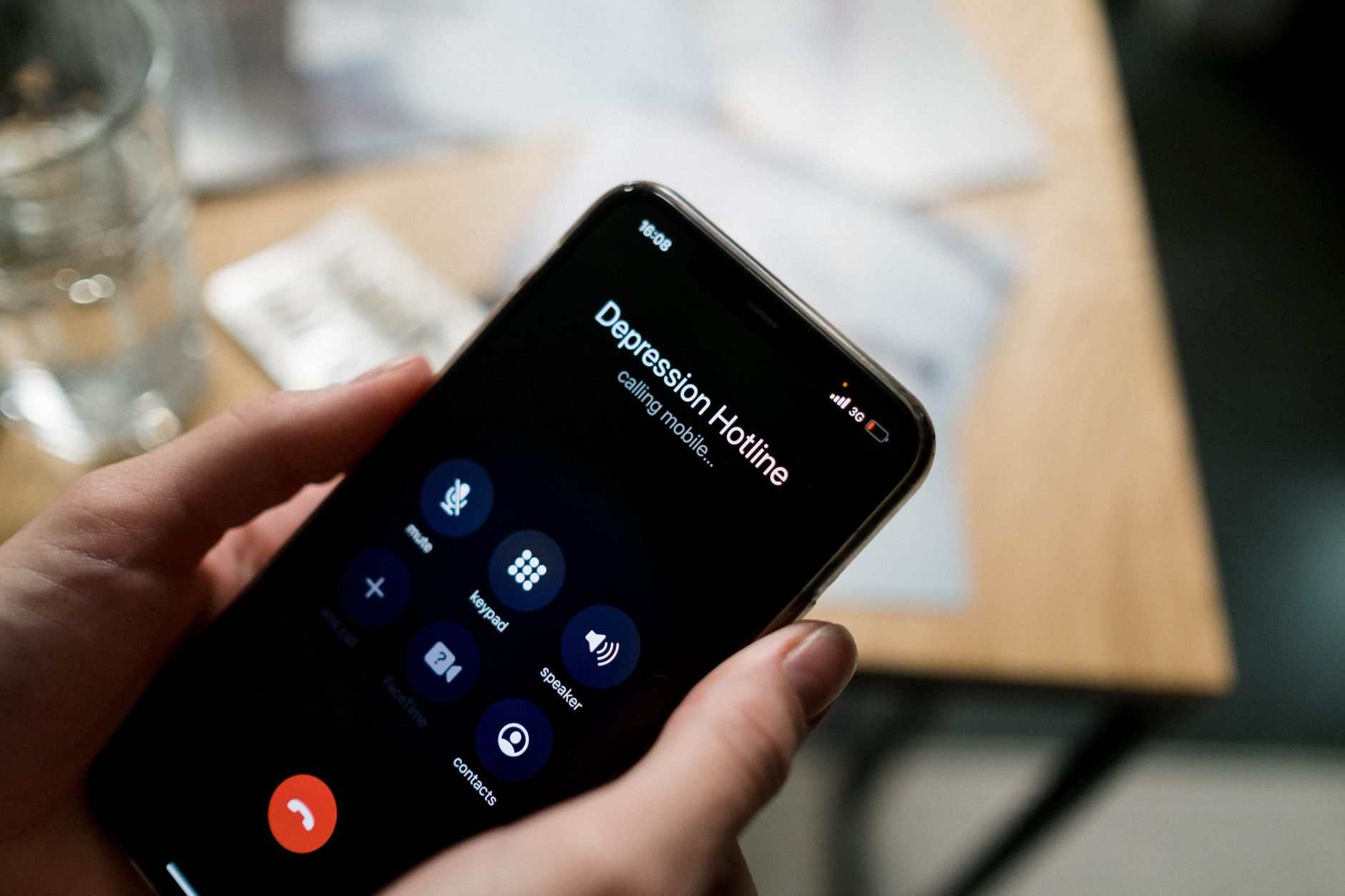 person using smartphone mental health