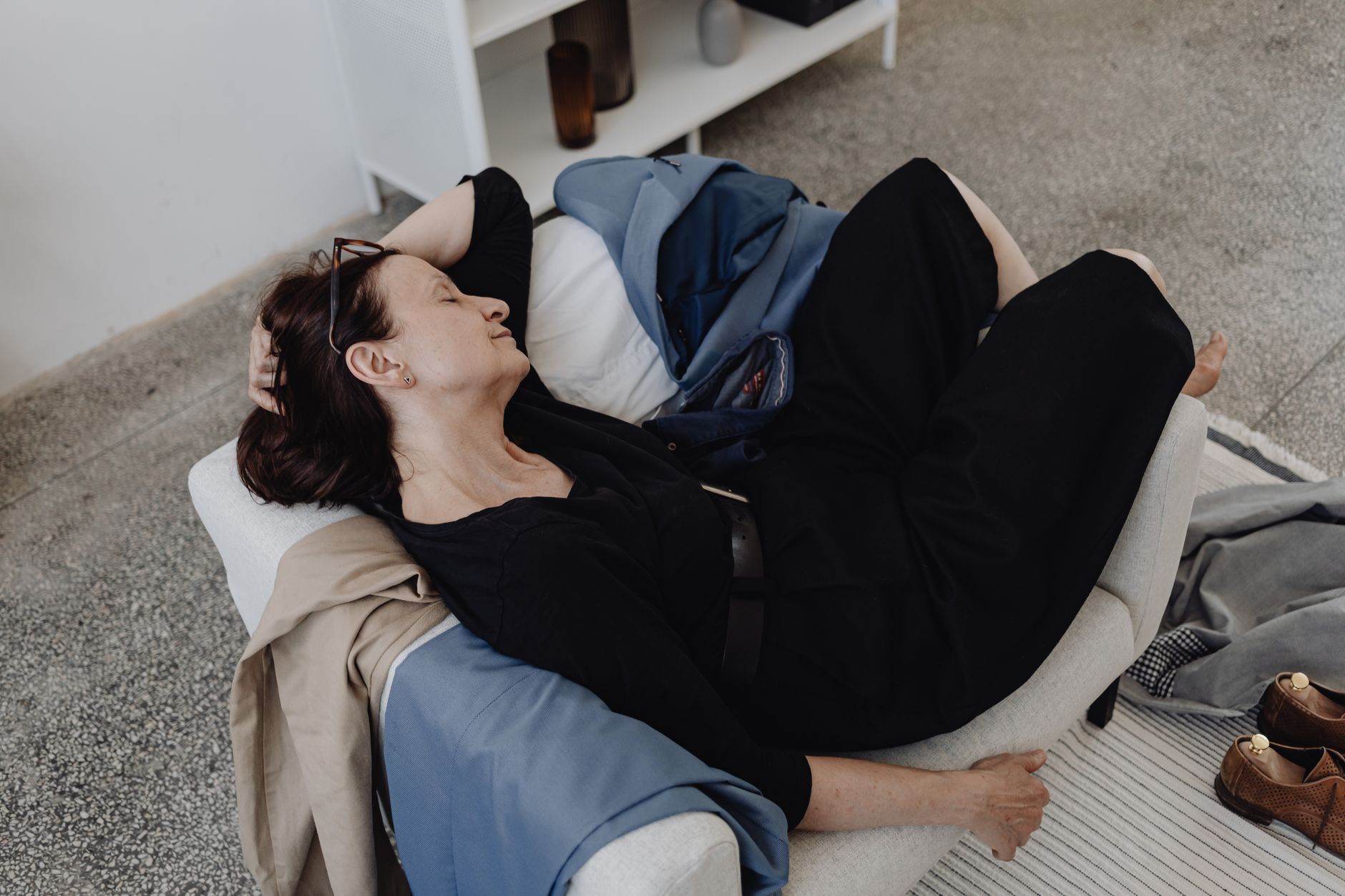 elderly woman resting energy