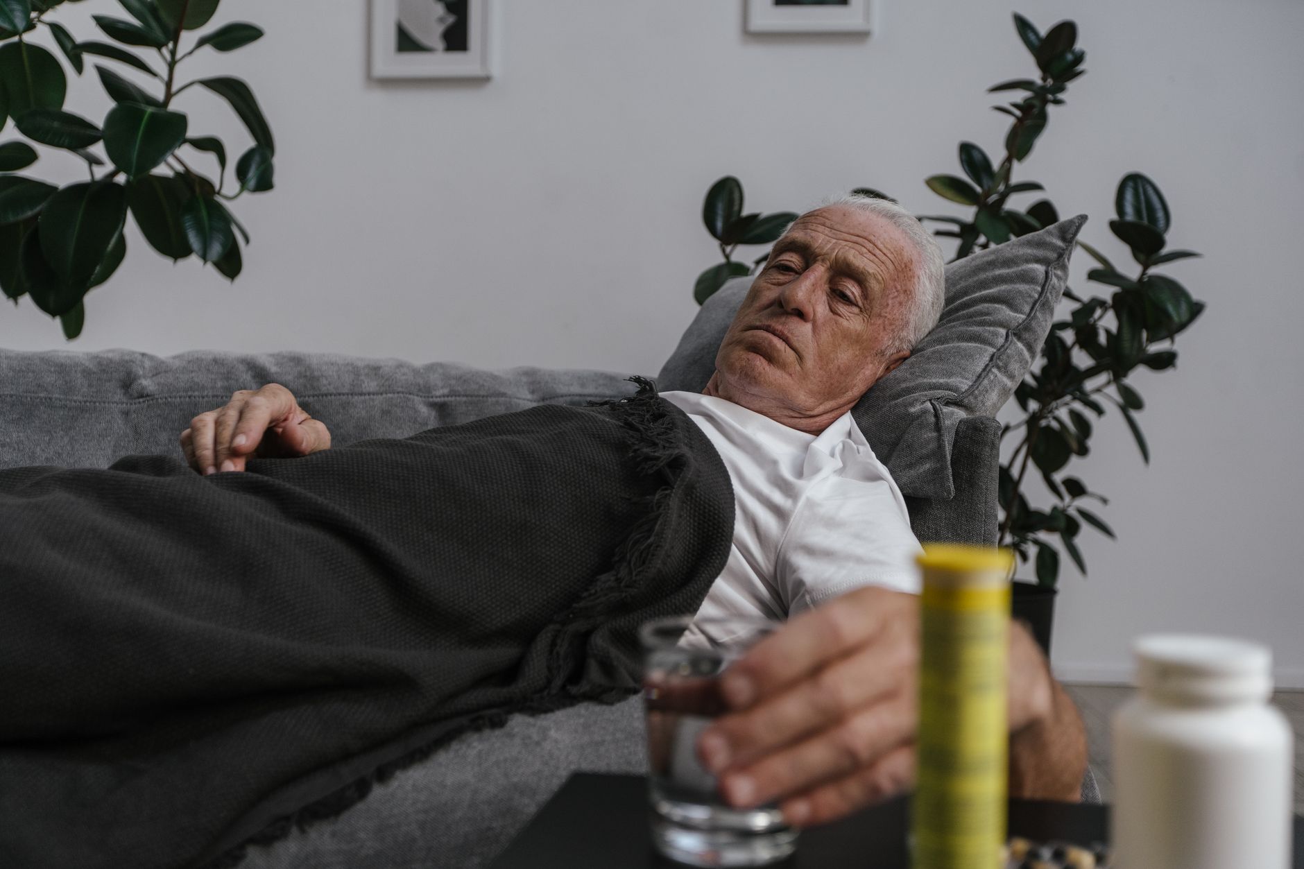 elderly person resting recovery
