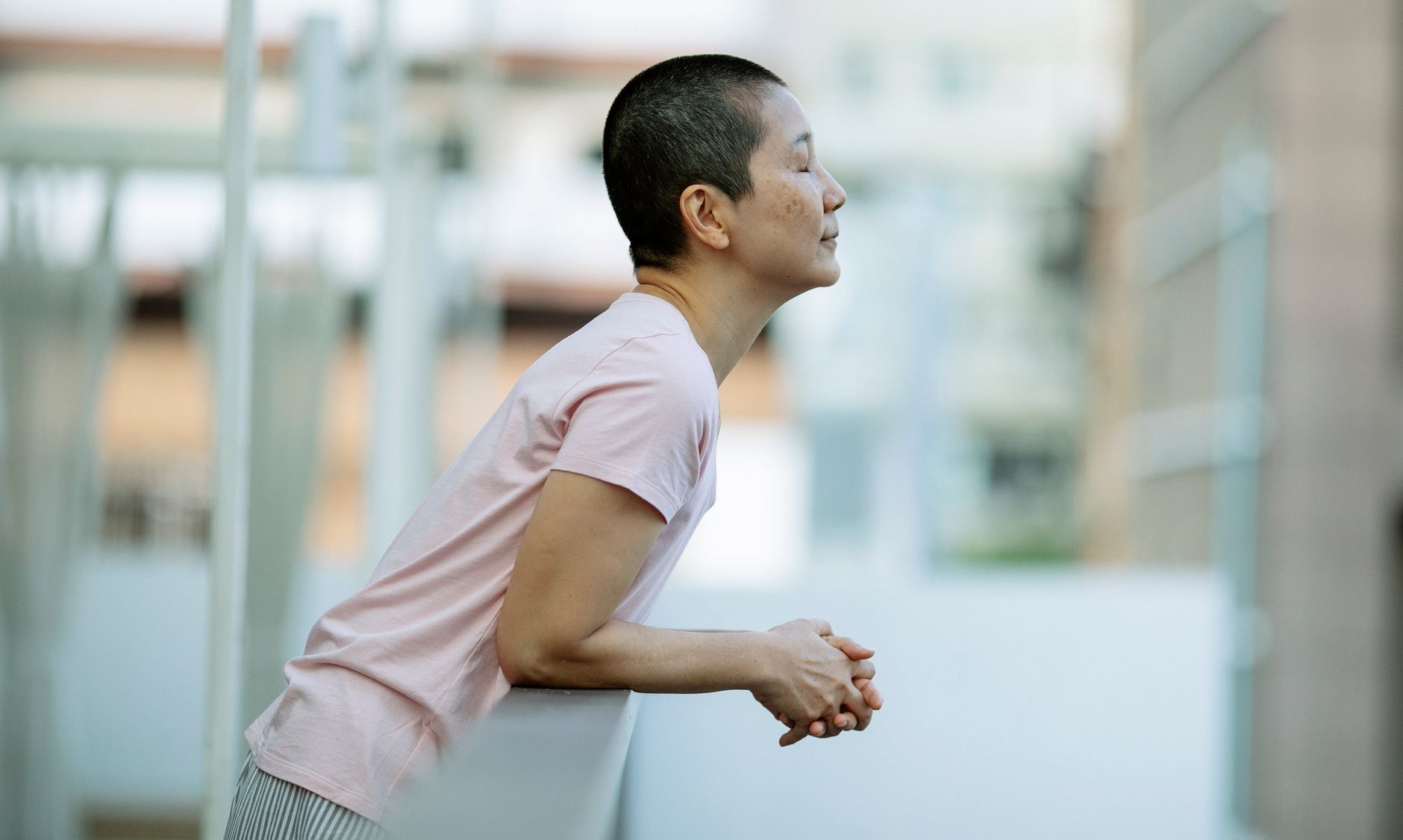 person reflecting recovery hope