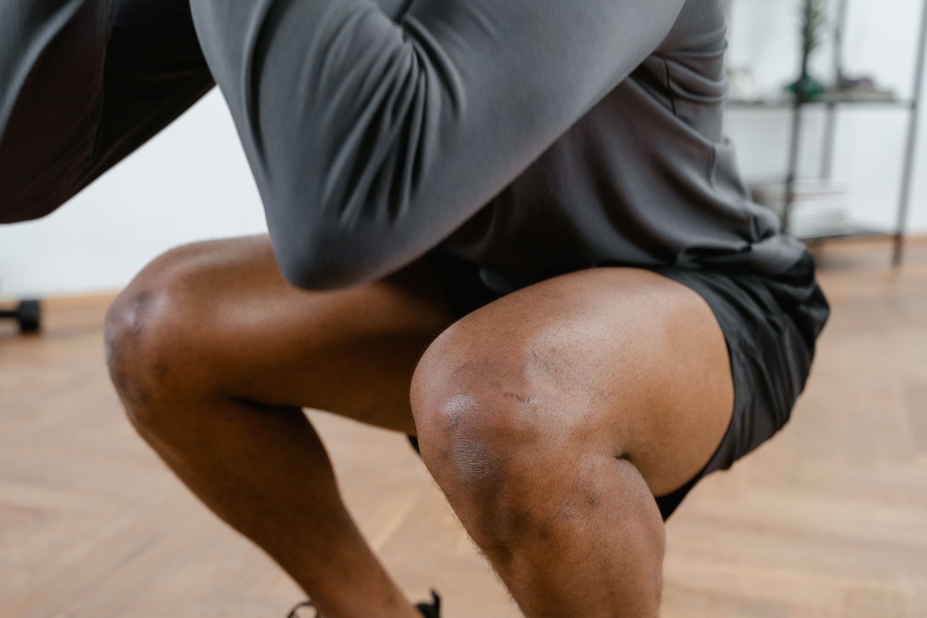 person exercising knee strength